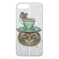 Cheshire Cat with Cup on Head