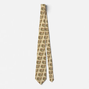 Cheshire (Chester) County England Antiquarian Map Tie