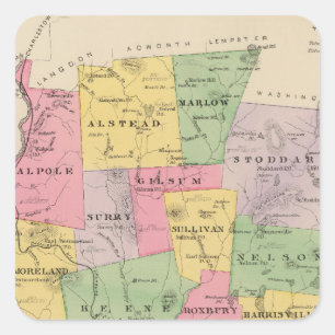 Cheshire County, NH Square Sticker