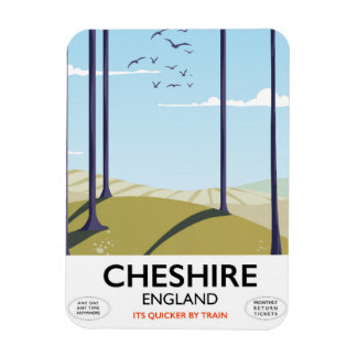 Cheshire, England travel poster Magnet