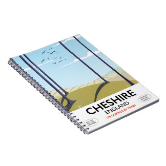 Cheshire, England travel poster Notebook