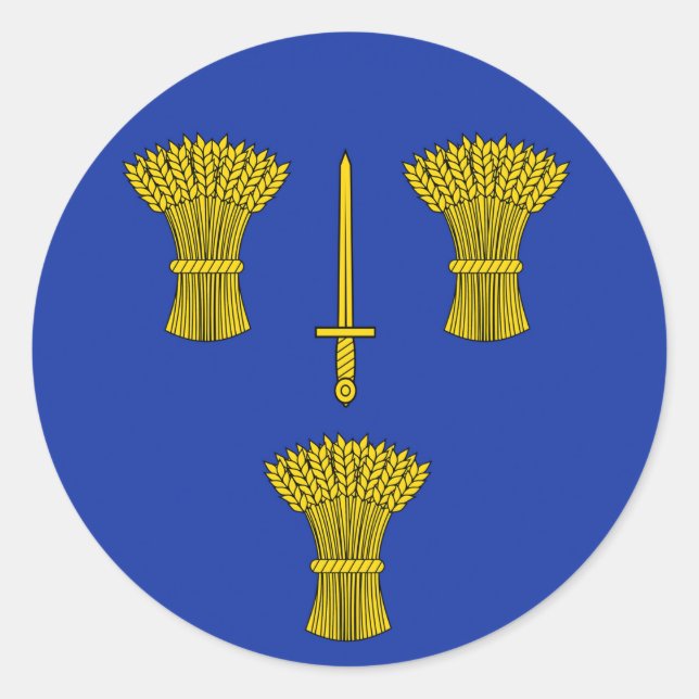 Cheshire flag classic round sticker (Front)