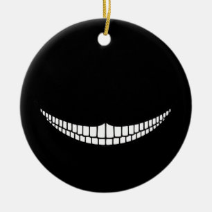Cheshire Grin Ceramic Tree Decoration