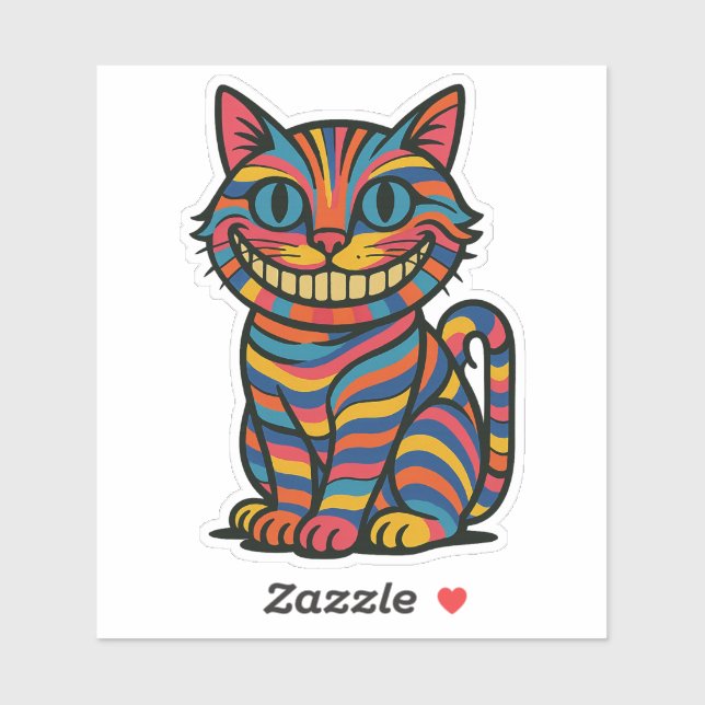 Cheshire Smile-Cut Sticker (Sheet)