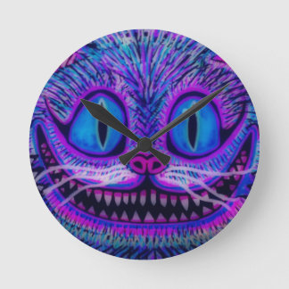 "CHESIRE CAT CLOCK" by CUSTOM CHAOS! Round Clock