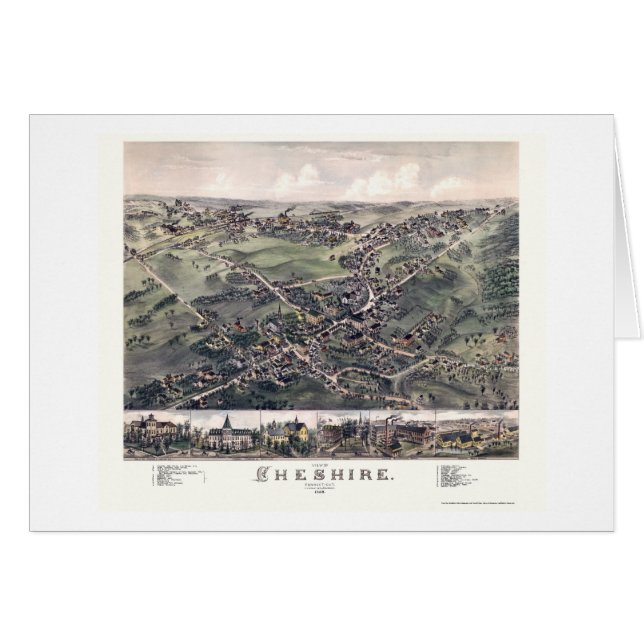 Chesire, CT Panoramic Map - 1882 (Front Horizontal)