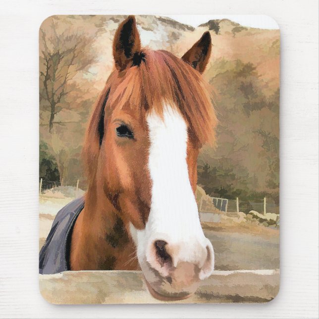 CHESNUT HORSE MOUSE MAT (Front)