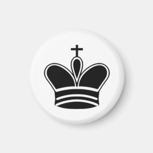 Chess 1-1/4" Fridge Magnet ~ King (Black)