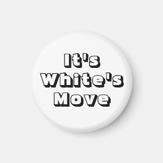 Chess 1-1/4" Fridge Magnet ~ White's Move