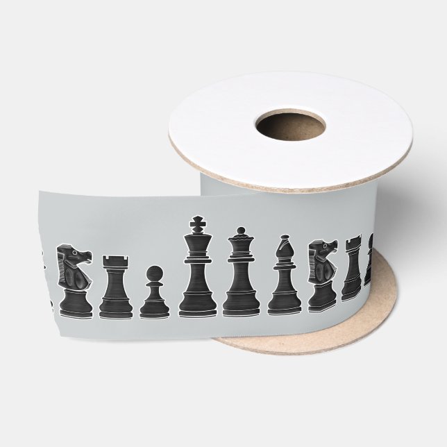 Chess 3 Inches Satin Ribbon (Spool)