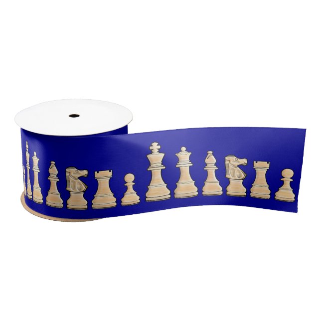 Chess 3 Inches Satin Ribbon (Spool)