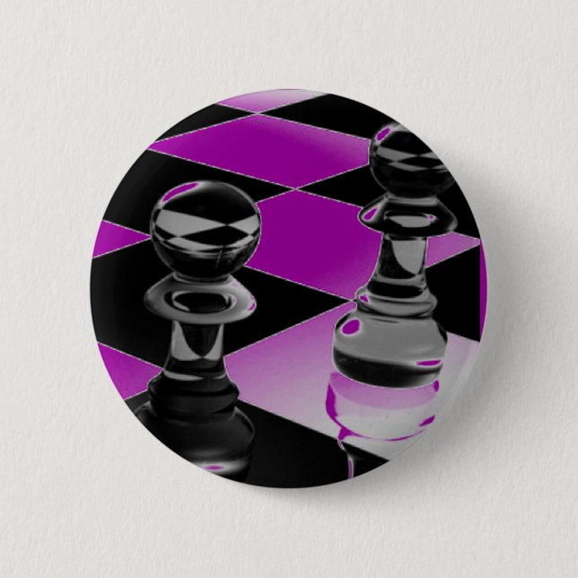 Chess 6 Cm Round Badge (Front)