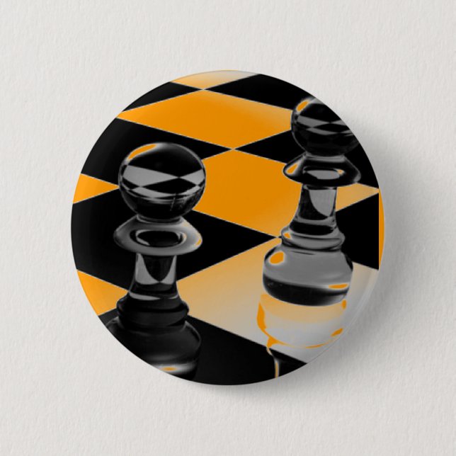 Chess 6 Cm Round Badge (Front)