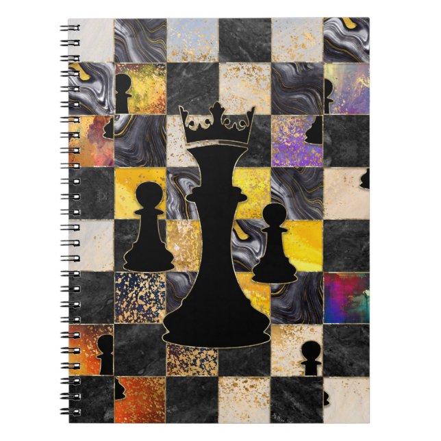 Chess Abstract Art - Mixed Textures Notebook (Front)