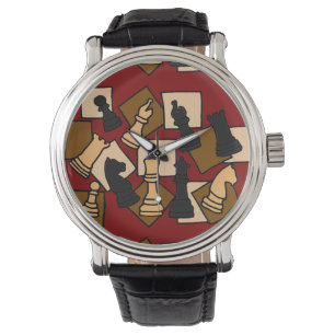 Chess Abstract Art Wristwatch