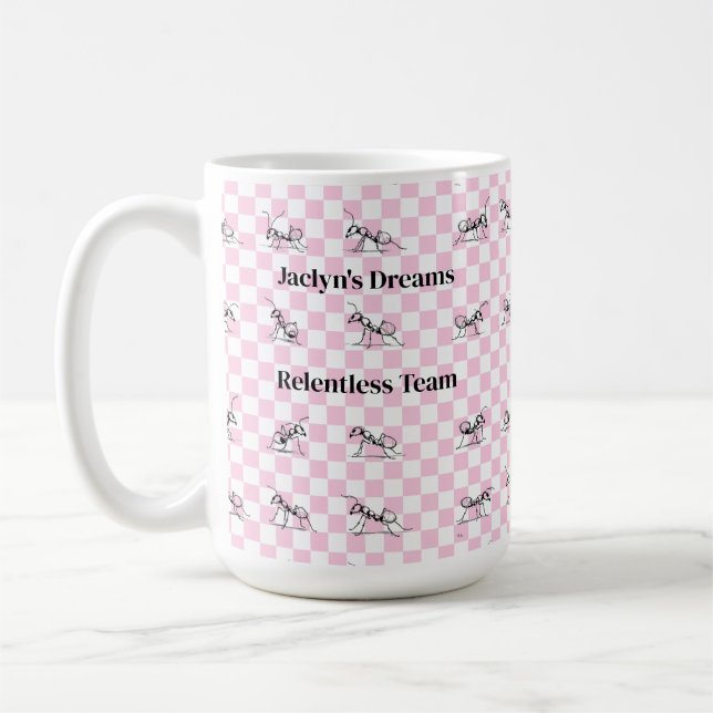 Chess and worker ants coffee mug (Left)