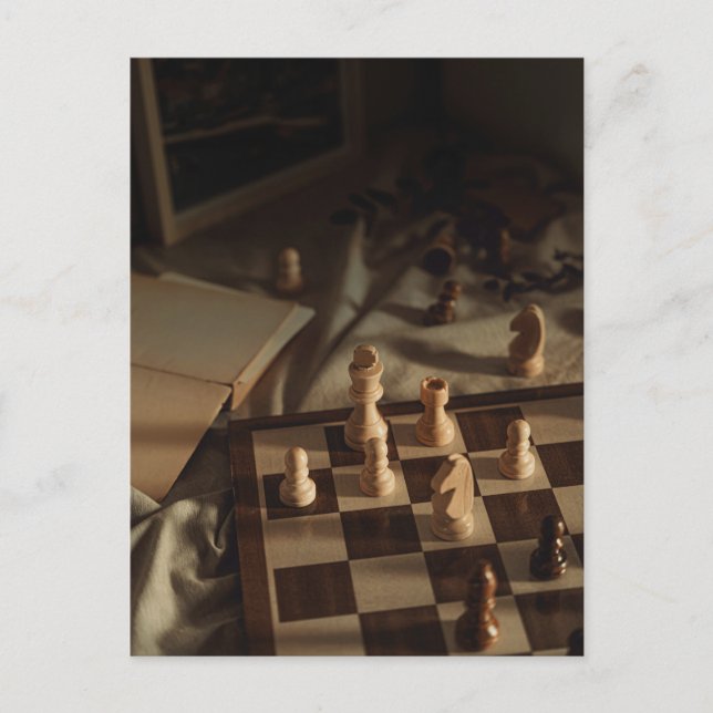 Chess art photo postcard (Front)