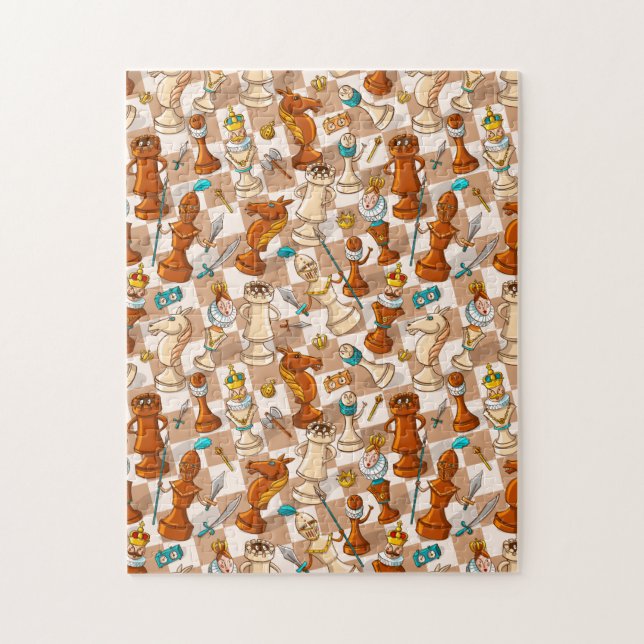 Chess battle jigsaw puzzle (Vertical)