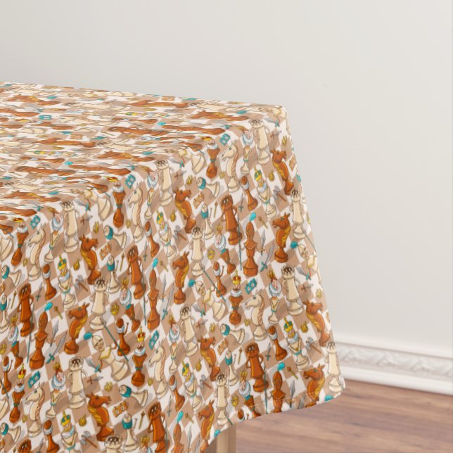 Chess battle tablecloth (In Situ)