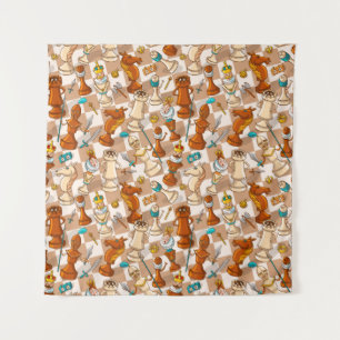 Chess battle tapestry