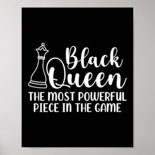 Chess Black Queen The Most Powerful Piece In The Poster