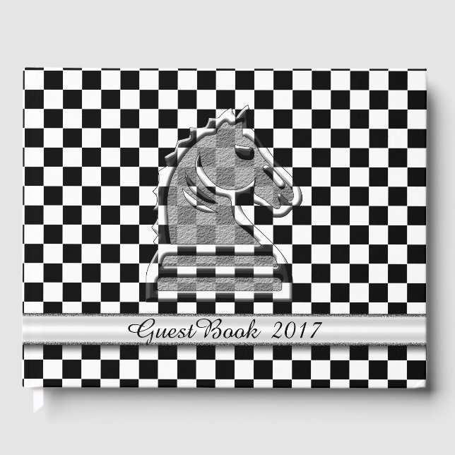 Chess Black & White Guest Book (Front)
