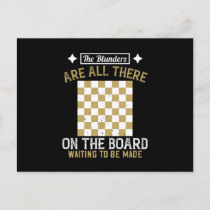 Chess - Blunders are waiting to be made Postcard