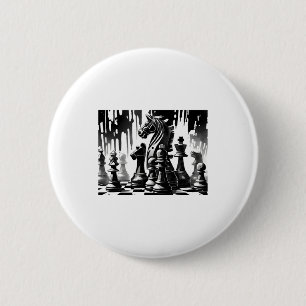 Chess Board 6 Cm Round Badge
