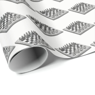 Chess Board and Chess Pieces Vintage Art Wrapping Paper