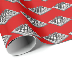 Chess Board and Chess Pieces Vintage Art Wrapping Paper