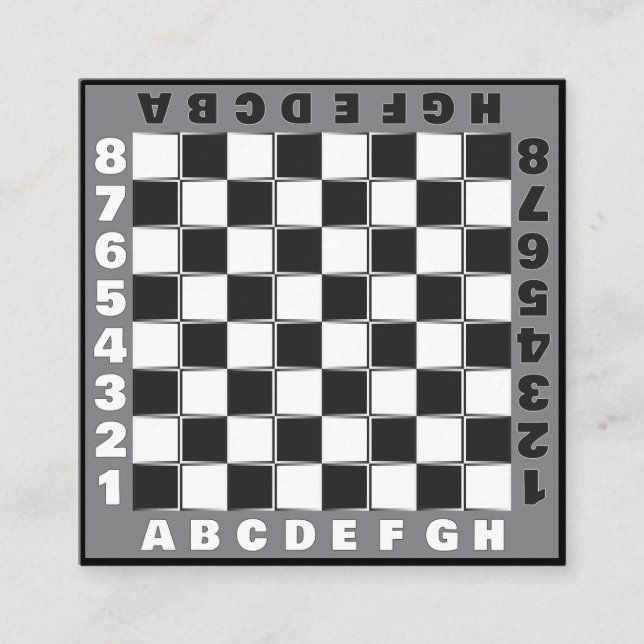 chess board for sale square business card (Front)