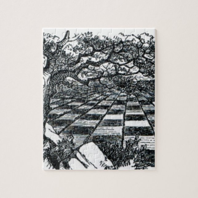 Chess Board in Wonderland Jigsaw Puzzle (Vertical)