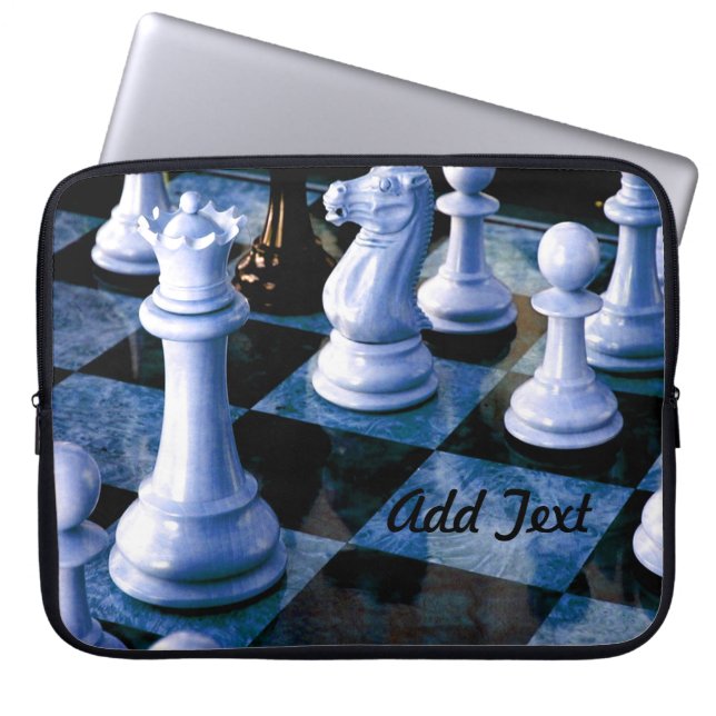 Chess Board King Customise Personalise Laptop Sleeve (Front)