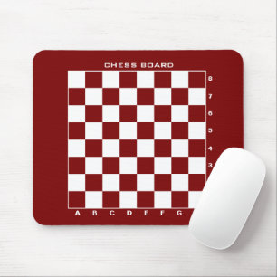 Chess board layout with numbers and letters custom mouse mat