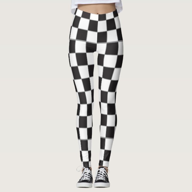 Chess board style leggings (Front)
