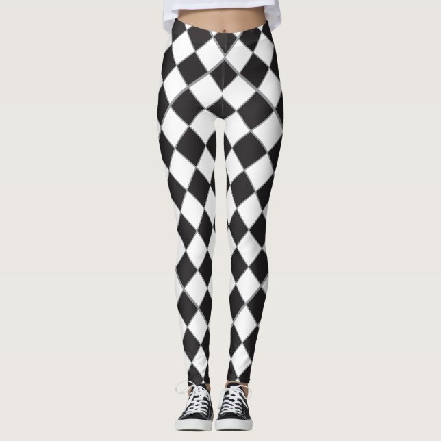 Chess board style leggings (Front)