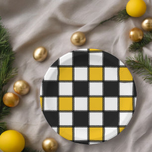 Chess Board Style  Paper Plate