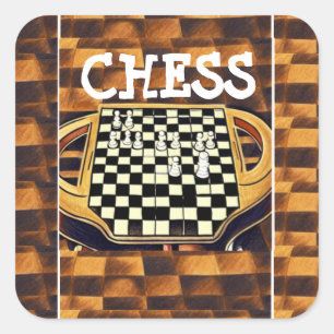 CHESS BOARD STYLE SQUARE STICKER