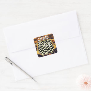 CHESS BOARD STYLE SQUARE STICKER