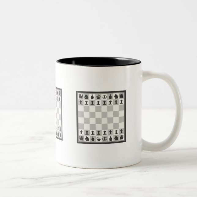 Chess board Two-Tone coffee mug (Right)