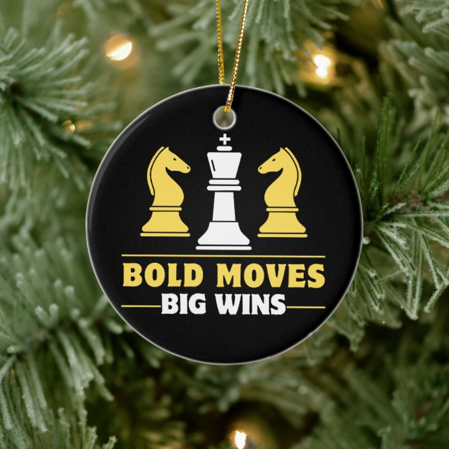 Chess - Bold moves, big wins Ceramic Tree Decoration (Tree)