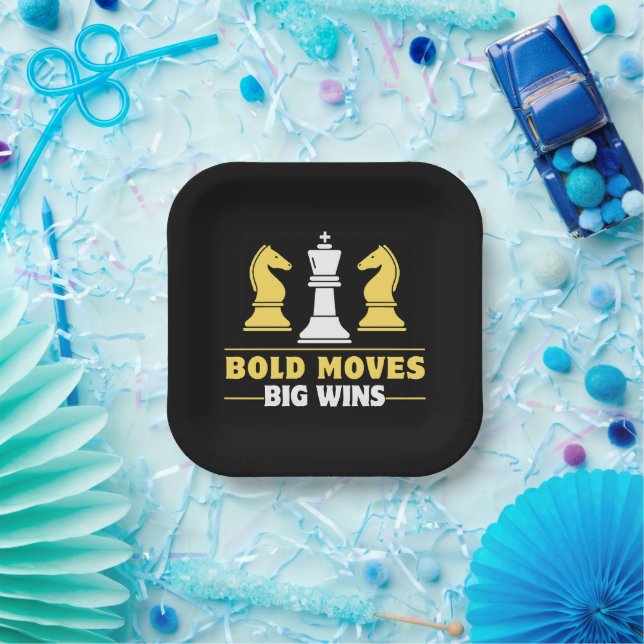 Chess - Bold moves, big wins Paper Plate (Party)