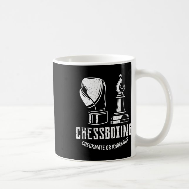 Chess Boxing I Chess Player Boxer  Coffee Mug (Right)