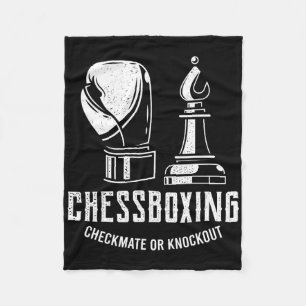 Chess Boxing I Chess Player Boxer  Fleece Blanket