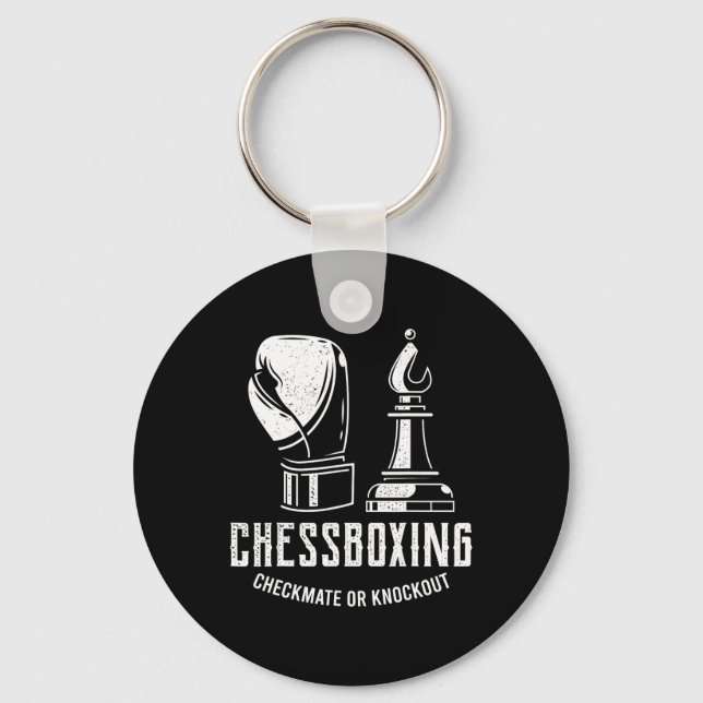 Chess Boxing I Chess Player Boxer  Key Ring (Front)