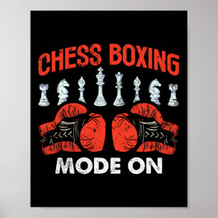 Chess Boxing Mode On Chess Pieces Gloves Poster