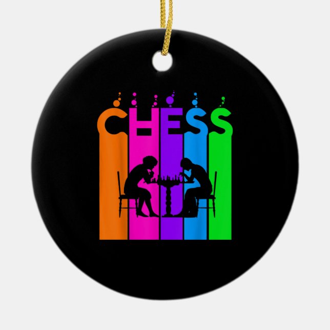 Chess Bubble Hobby And Sport Gift Idea Ceramic Tree Decoration (Front)