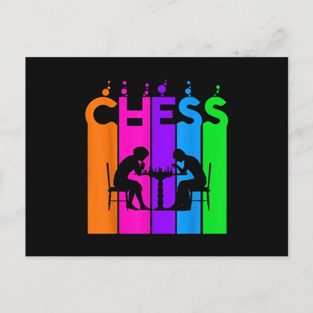 Chess Bubble Hobby And Sport Gift Idea Postcard (Front)