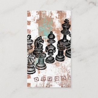 Chess Business Cards - Abstract Chess Pieces