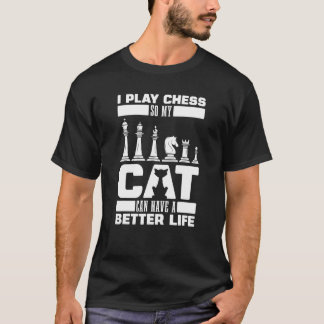 Chess Cat Master Chessman Chessboard  Chess T-Shirt